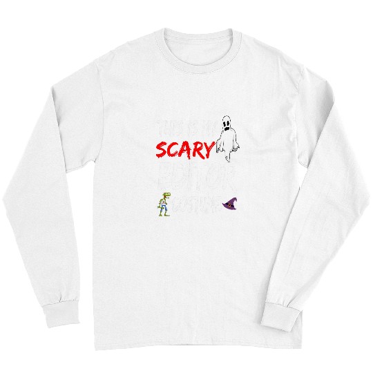 Halloween This Is My Scary Editor Costume Witch ghosts Zombie Long Sleeves