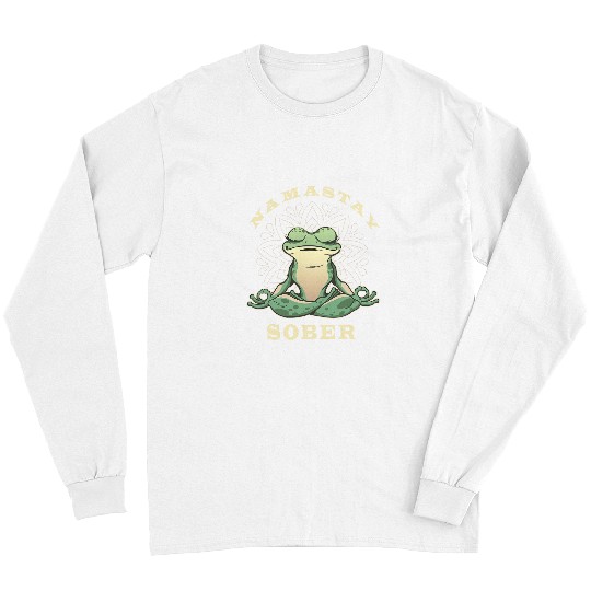 Frog Pet Narcotics Anonymous Frog Namastay Sober Support Sobriety Long Sleeves