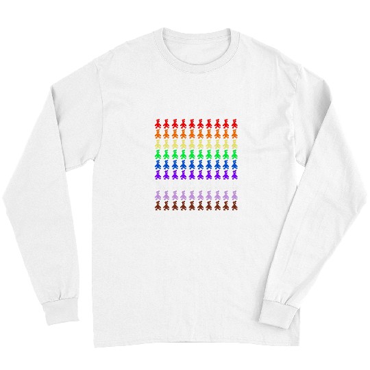 ZX Spectrum LGBT Pride Coloured Willy Manic Miner Long Sleeves