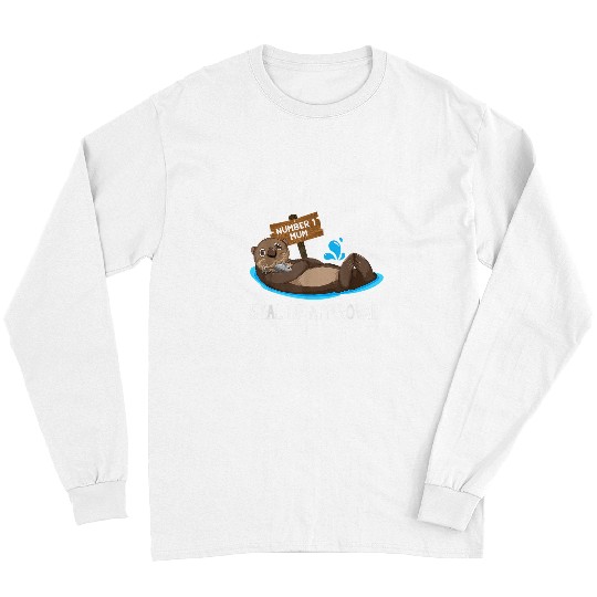 Otter Pet Otters Funny Mothers Day Seal of Approval Otter Mothers Day Men Long Sleeves