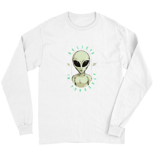 Aliens UFO I Want To Believe Tee 2Alien UFO Graphic Long Sleeves