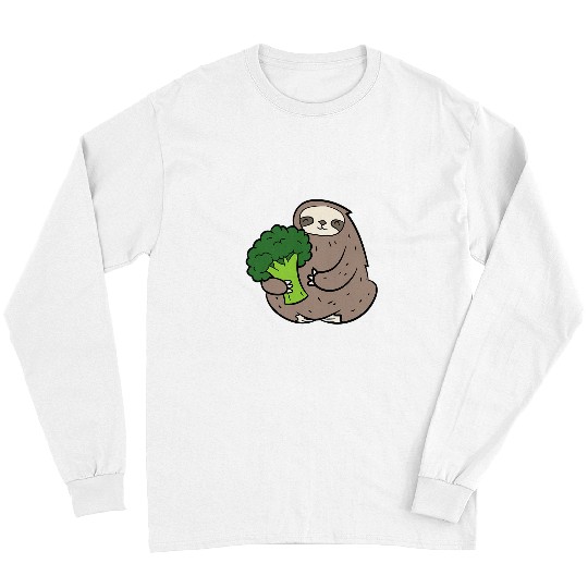Sloth Pet Gift With Broccoli Vegetable Cute Broccoli And Long Sleeves