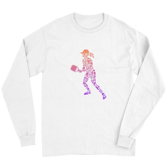 Sport Pickleball Player Paddle Girls Mom Women Pickle Ball Long Sleeves