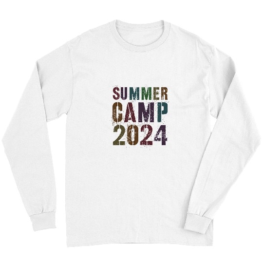 SUMMER CAMP 2024 Camping Counselor Campfire Squad Vintage Long Sleeves