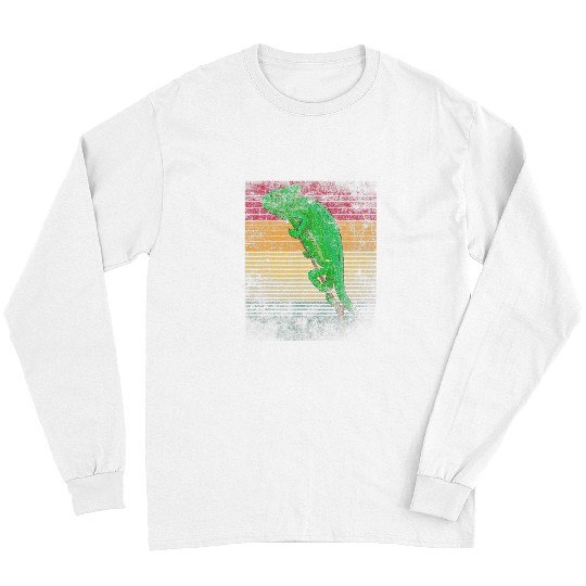 Chameleon Pet 70s vintages retro sunset reptile Long Sleeves