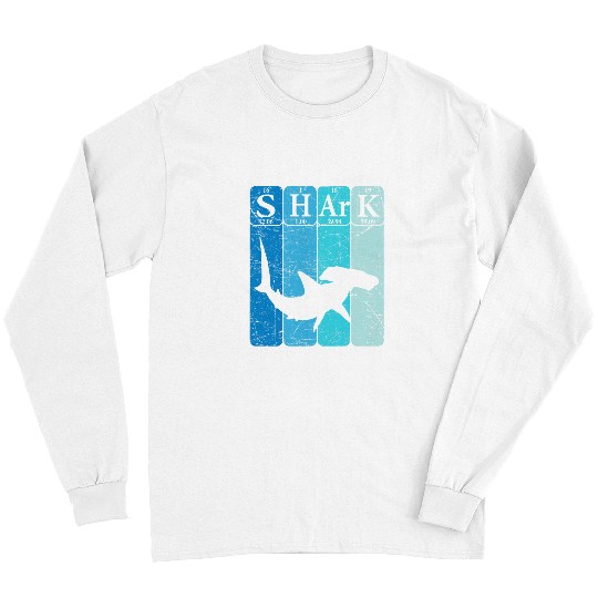 Shark Pet Hammerhead Shark Periodic Table Elements Retro Long Sleeves