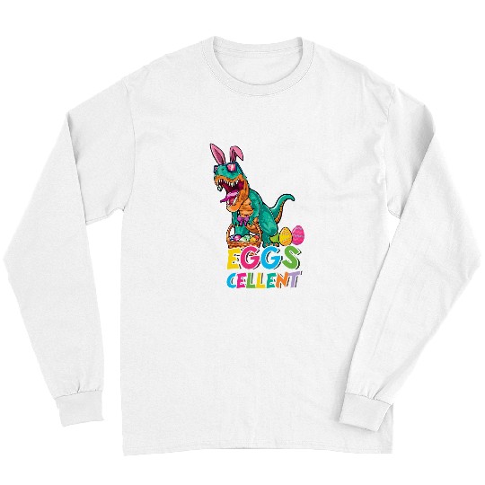 Dinosaur Pet Roar Raptor Dinosaur Bunny Egg Excellent Happy Easter Sunday Long Sleeves