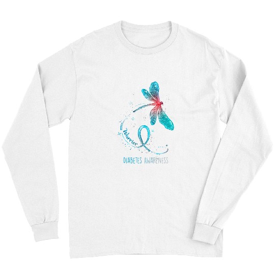 diabetess Ribbon diabetess In november we wear blue dragonfly diabetess awareness 289 Long Sleeves