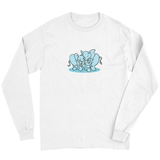 Elephant Mammal Daddy To Be Dad And Baby Elephant Baby Shower Pregnancy Soon Long Sleeves