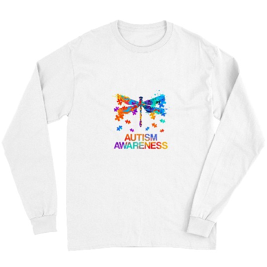 Autism Puzzle Dragonfly Autism Awareness Puzzle Kid Long Sleeves