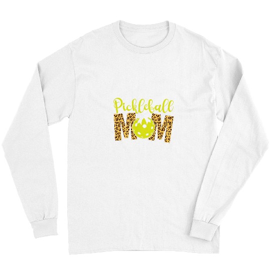Sport Pickleball Pickleball Mom Mother Leopard Cheetah Pickleball Mom Long Sleeves