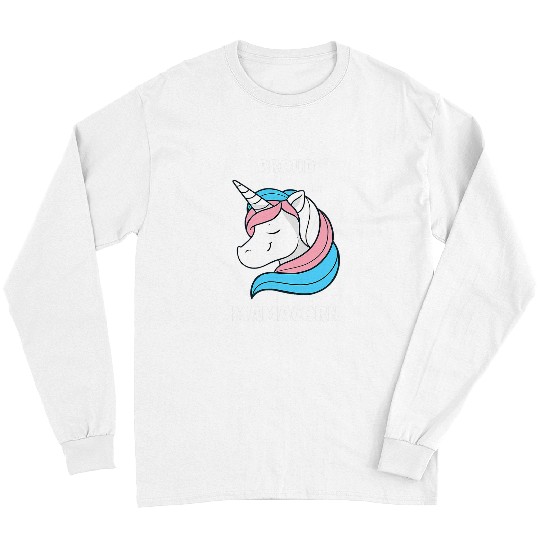 Unicorn Pet Proud Mamacorn Trans Flag Unicorn Transgender Pride Month Long Sleeves