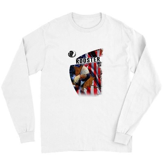 Chicken Pet Rooster US Flag Cock Fight 0 Long Sleeves