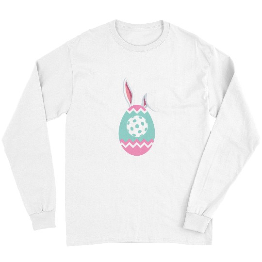Sport Pickleball Eggcellent Pickleball Easter Egg Bunny Ears Long Sleeves