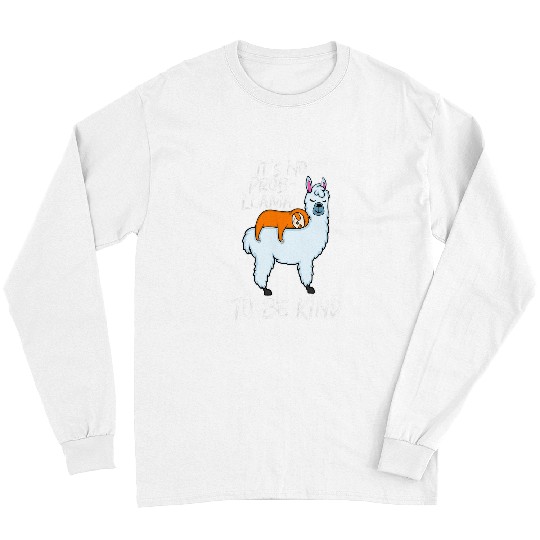 Sloth Pet Llama Bullying Kids Girls UNITY DAY Orange 25 Long Sleeves