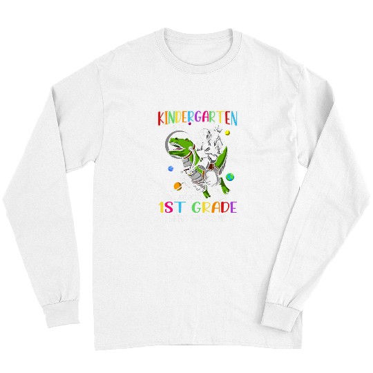 Dinosaur Pet Astronauts Kindergarten Graduation Astronaut Riding TRex Boys Kids Long Sleeves