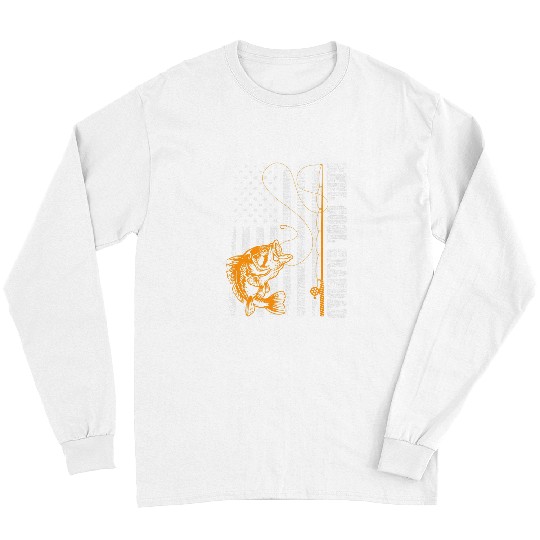 Fishing Fun Mens Reel Cool Grandad Fishing American Flag Grandad Fisherman 1 Long Sleeves
