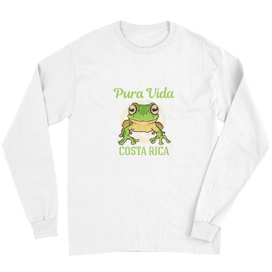 Frog Pet Pura Vida Costa Rica Nature Rain Forest Frog Vacation 4 Long Sleeves