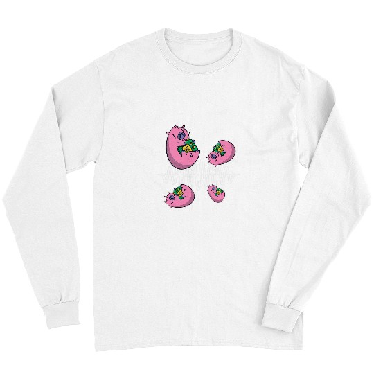 Pig Pet Fly Around Frequency Waves Ham Radio Operator Long Sleeves