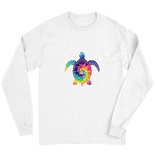 Turtle Pet Funny Sea Turtle Ocean Tie Dye Rainbow Hippie Costume Hippy Long Sleeves