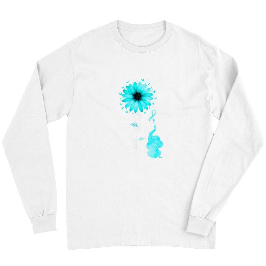Elephant Mammal Daisy elephant Congenital Diaphragmatic Hernia awareness Long Sleeves