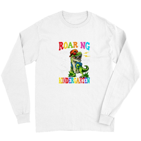 Dinosaur Pet Roaring 100 Days Of Kindergarten Happy 100th Day Long Sleeves