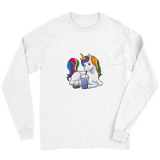 Unicorn Pet Bubble Tea Unicorn Boba Tea Kawaii Unicorn Milk Tea Long Sleeves