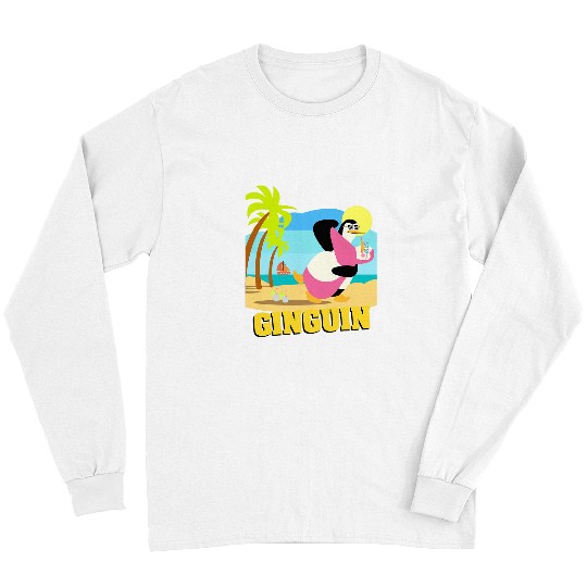 Penguin Pet Womens Ginguin Penguin Saying Party Cocktail Alcohol Party Long Sleeves