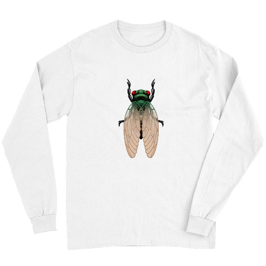 Cicada Art For Men Women Kids Insect Entomologist Cicada 21 Long Sleeves