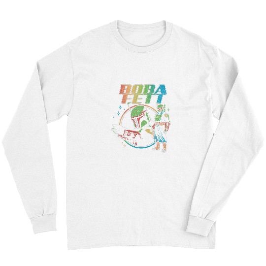 Book Fun Star Wars The Book Of Boba Fett Rainbow Logo Long Sleeves