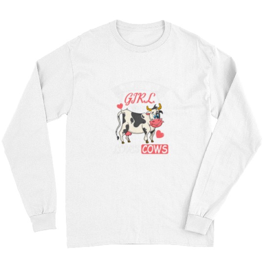 Cow Pet Just a Girl who loves Cows Harvest Farming Barn Cattle 1 96 Long Sleeves