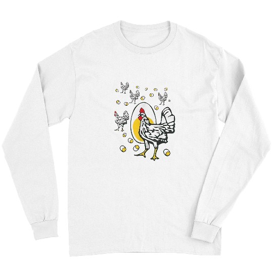 Chicken Pet Roseanne Chicken Funny Roseanne Rooster and Egg Men Boy Long Sleeves