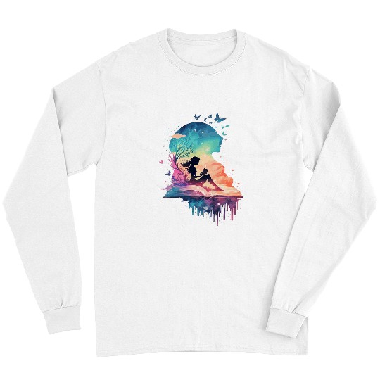 Book Fun Celestial Fairy Reading Book Fantasy Novel Book Lovers Long Sleeves
