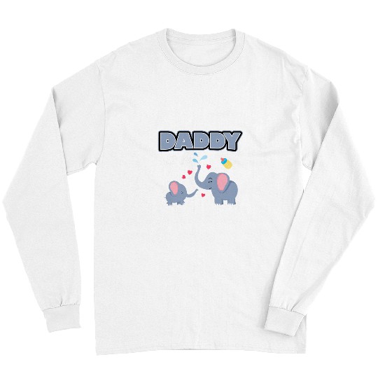 Elephant Mammal Daddy To Be Wife Pregnancy Elephant Lovers Long Sleeves