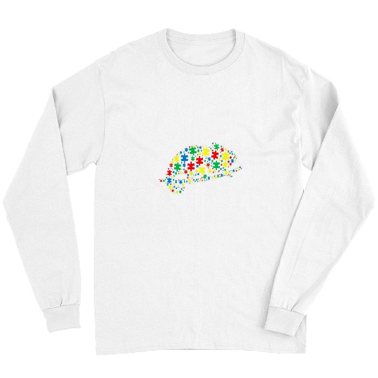 Autism Puzzle Chameleon Puzzle Animals Support Long Sleeves