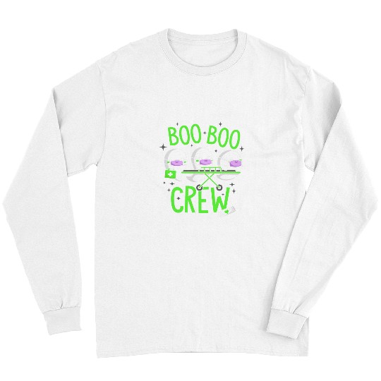 nurses Job Boo Boo Crew Doctor Paramedic EMT nurses Halloween 03 Long Sleeves