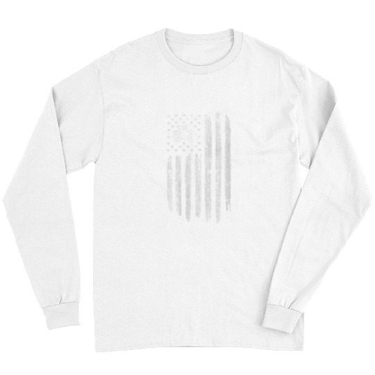 Tractor Fun driving American Flag Tractor Pulling vintages Tractor Pulling Long Sleeves