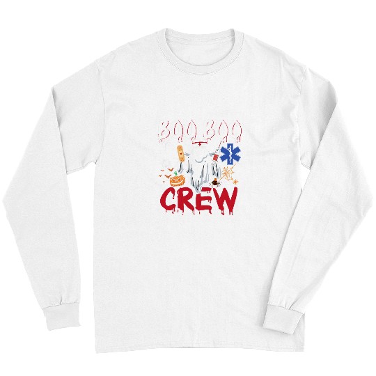 nurses Job Boo Boo Crew Paramedic EMT EMS nurses Halloween Long Sleeves
