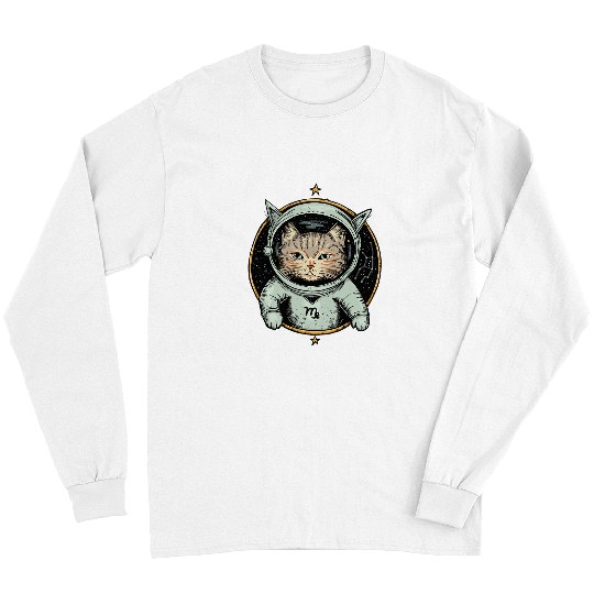 The Virgo Cat Funny Kitty Was Exploring Star Astronaut Cat Long Sleeves