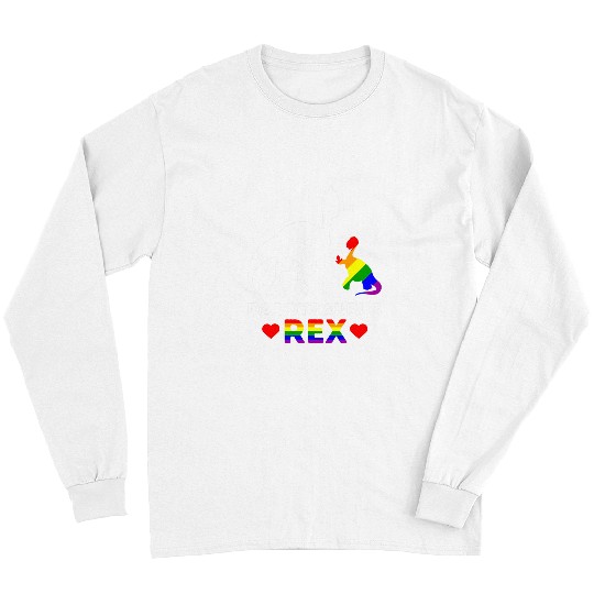 Dinosaur Pet LGBT Daddysaurus rexs Rainbow Dinosaur Dad Support Love Long Sleeves