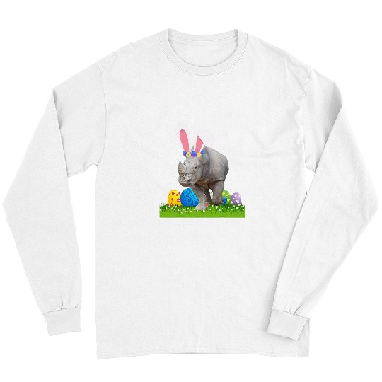 Rhino Pet Easter Rhinoceros Bunny Design Long Sleeves