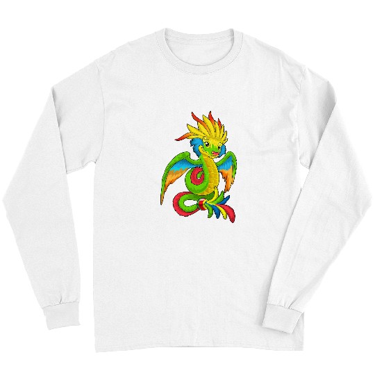 Dragon Pet Christian Quetzalcoatl Snake Aztec God Mythology Ancient Mayan Dragon Long Sleeves