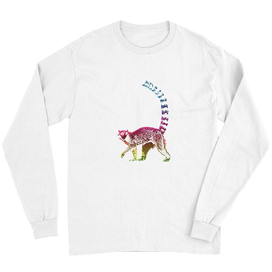 Lemur Pet Primate Ape Monkey Animal Madagascar Colorful14 Long Sleeves