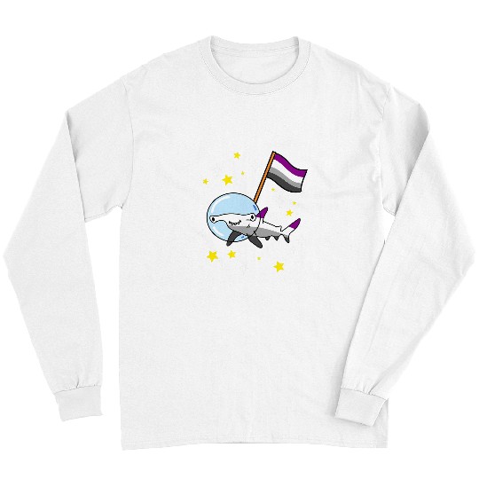 Shark Pet Asexual Hammerhead Shark In Space Ace Pride Long Sleeves