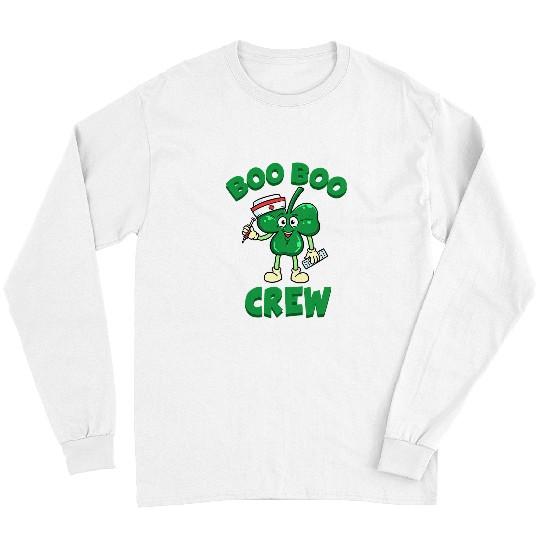 nurses Job St Patricks Day nurses Boo Boo Crew Green Lucky Gifts Long Sleeves