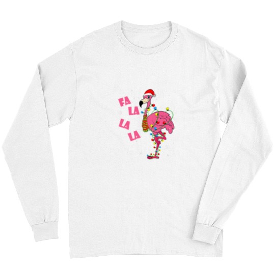Flamingo Pet Fa La La La mingo Flamingo For Christmas xmass Pajama Holiday 17 Long Sleeves