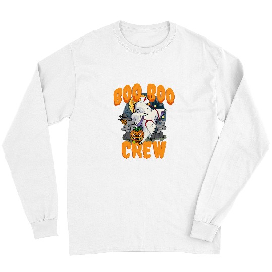 nurses Job Boo Boo Crew Halloween nurses Matching Custom Pumpkin Long Sleeves