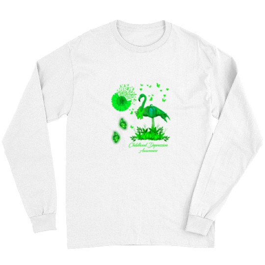 Flamingo Pet Faith Hope Love Childhood Depression Awareness Long Sleeves