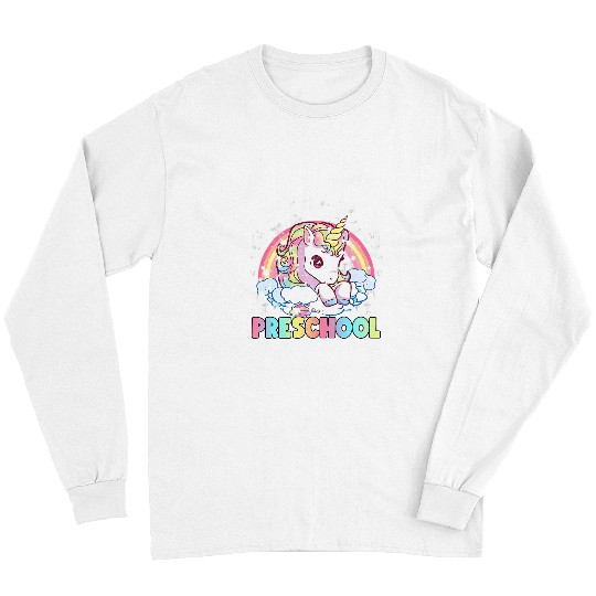 Unicorn Pet Hello Preschool Teacher Unicorn Back To School Girls Long Sleeves