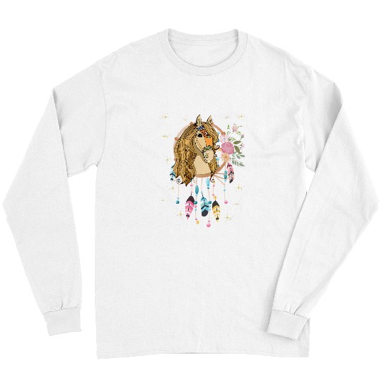 Horse Pet Women Girls Dreamcatcher Horse Spiritual Long Sleeves